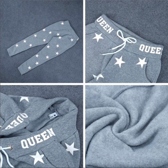 NWT Women’s Grey with Stars ⭐️ joggers/sweats last - Picture 3 of 3